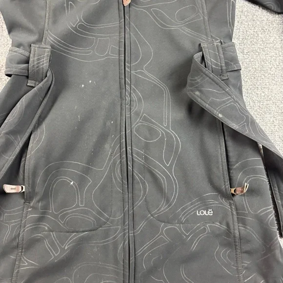 LOLE Women’s Black Glowing Jacket Softshell Fleece lined Hooded Peacoat - Small - Picture 8 of 9
